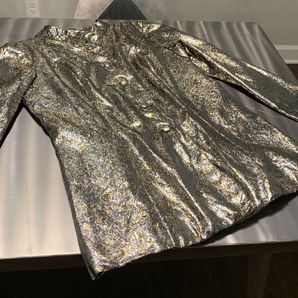 Vintage Silver & Gold Metallic Blazer Size M - Picture 10 of 12